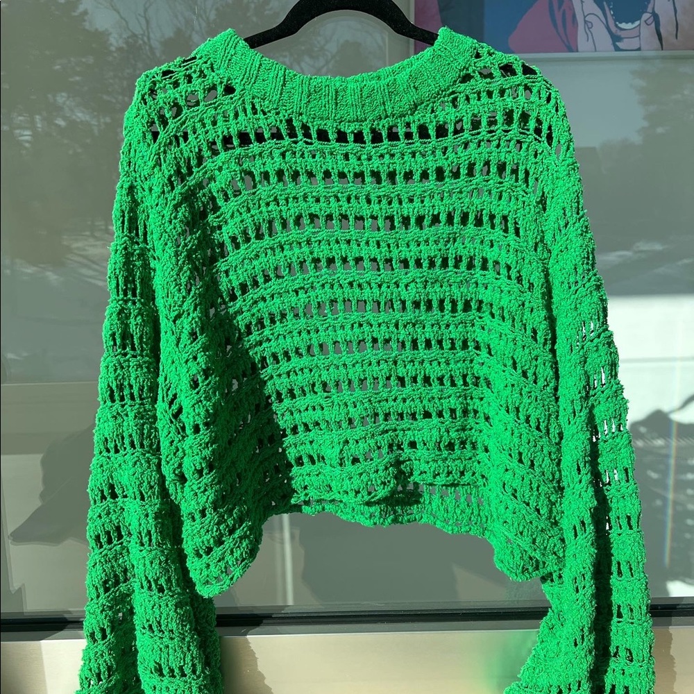 Free People crochet sweater